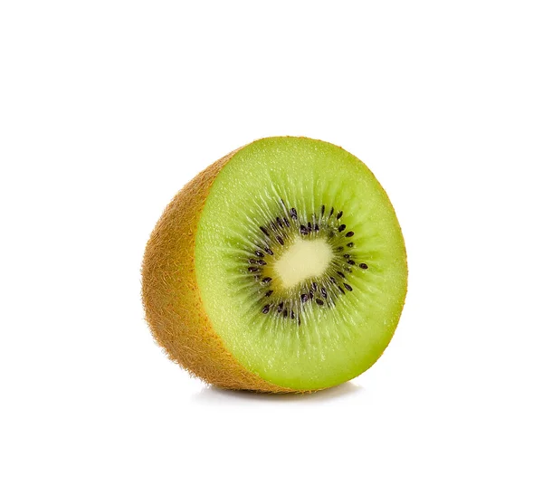 Scheibe Kiwi-Frucht isoliert auf weißem Hintergrund — Stockfoto