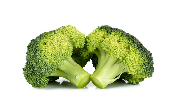 Slice broccoli isolated on the white background — Stock Photo, Image