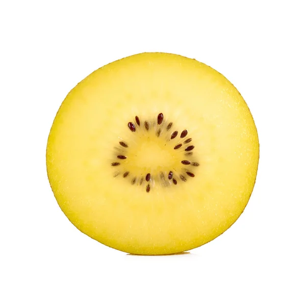Gele kiwi geïsoleerd op de witte achtergrond — Stockfoto
