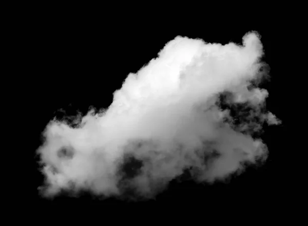 A fekete háttér fehér felhő — Stock Fotó