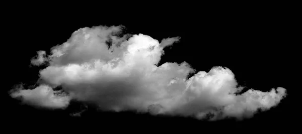 Nuage blanc sur le fond noir — Photo