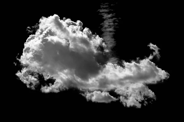 Bílý oblak na černém pozadí — Stock fotografie