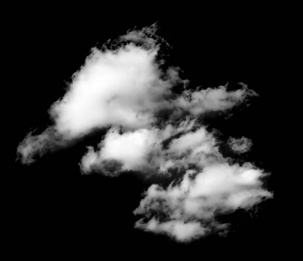 Nuage blanc sur le fond noir — Photo