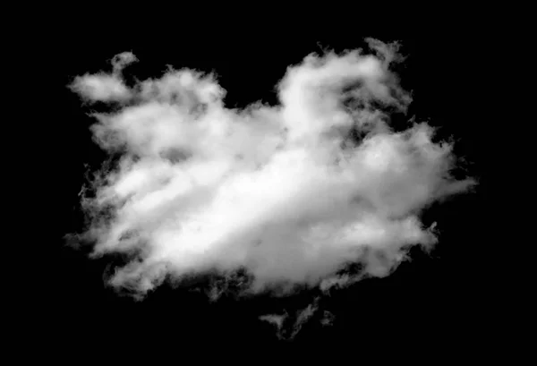 White σύννεφο σχετικά με το μαύρο φόντο — Φωτογραφία Αρχείου