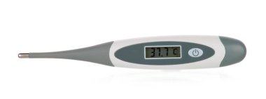 Beyaz arka plan üzerinde izole termometre