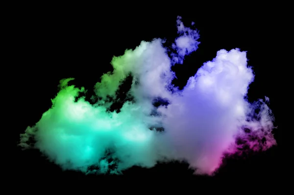 Colorful cloud on the black background — Stock Photo, Image