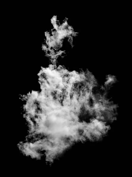 Nuage blanc sur le fond noir — Photo