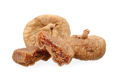 Beyaz arka plan üzerinde izole kuru incir