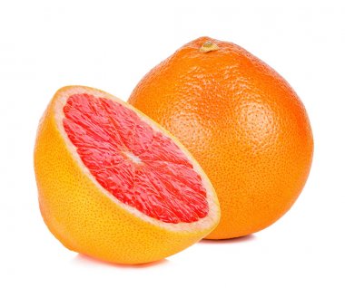 Beyaz arka plan üzerinde izole greyfurt