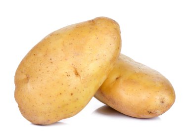 Beyaz arka plan üzerinde izole patates