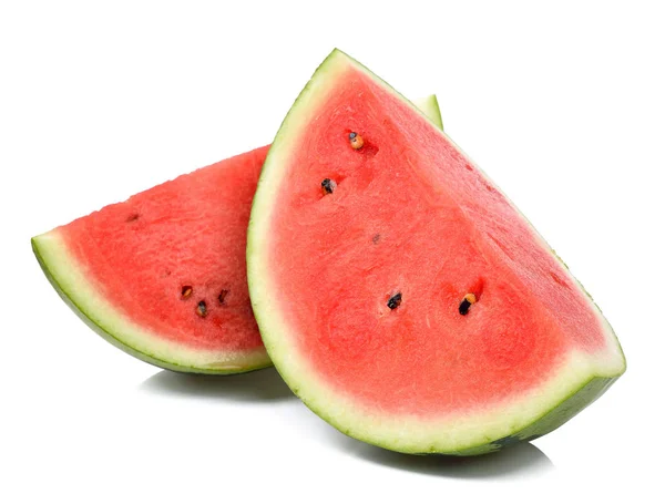 Slice watermelon isolated on white background — Stock Photo, Image