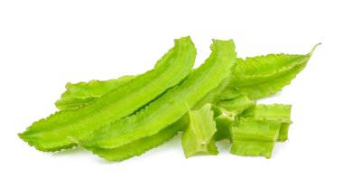 Psophocarpus tetragonolobusu beyaz arka planda izole edildi