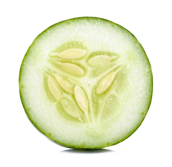 Slice Cucumber isolated on the white background — Stock Photo, Image