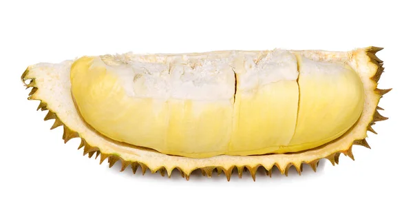 Durian isolerat på den vita bakgrunden — Stockfoto