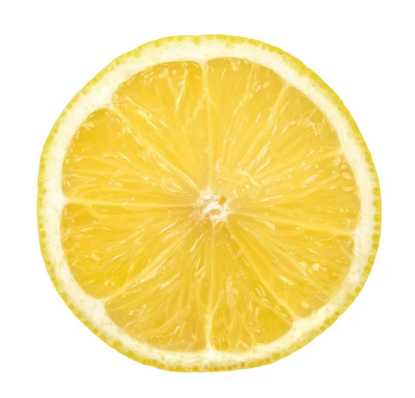 De helft van citroen geïsoleerd op de witte achtergrond — Stockfoto