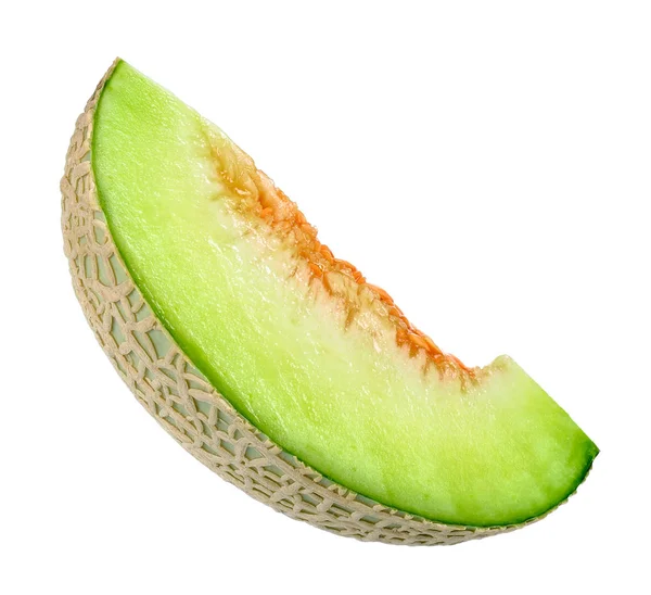 Rebanada de melón verde aislado sobre fondo blanco —  Fotos de Stock