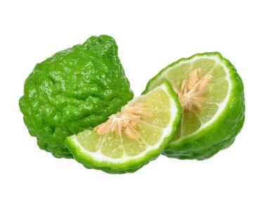 Beyaz arka plan üzerinde izole bergamot meyve