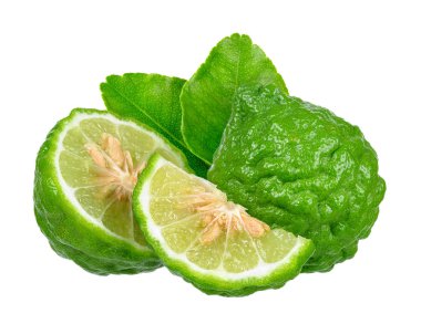 Beyaz arka plan üzerinde izole bergamot meyve