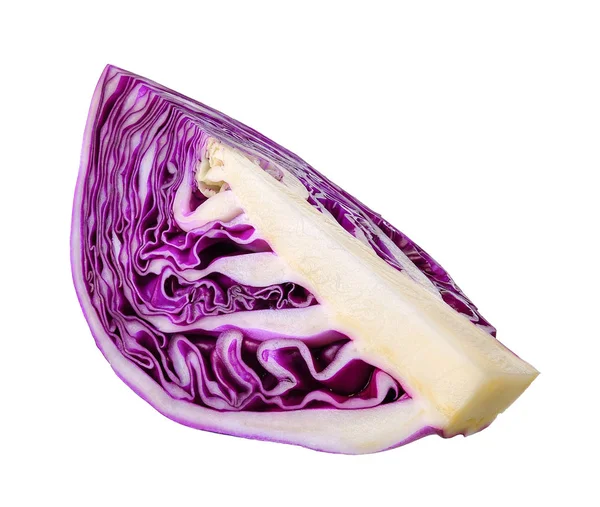 Slice of red cabbage isolated on white — Stock Photo, Image