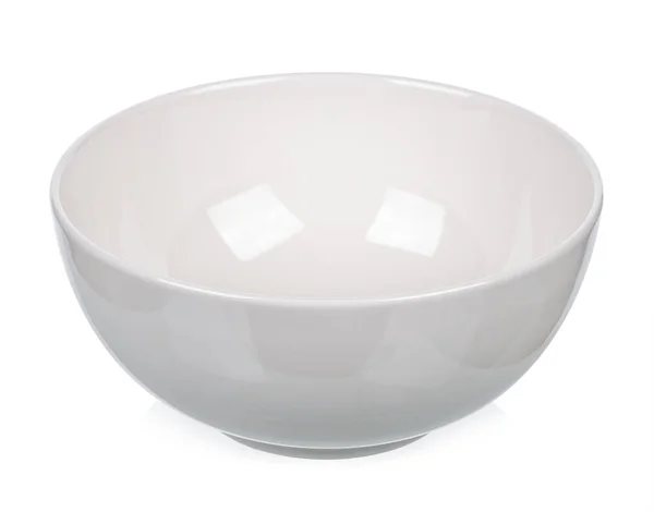 White bowl isolated on the white background — Stock Photo, Image