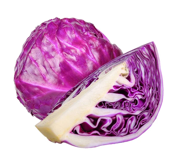 Red cabbage isolated on the white background — Stock Photo, Image