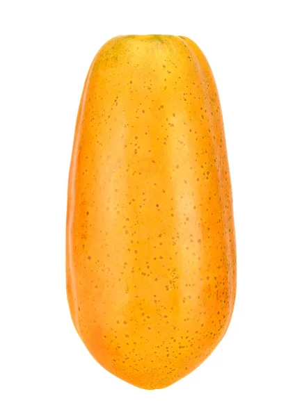 Gele papaya geïsoleerd op de witte achtergrond — Stockfoto