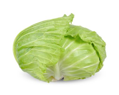 Lahana beyaz kırpma yolu üzerinde izole