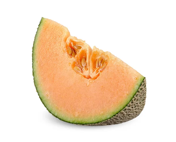 Slice of melon isolated with clipping path — Stock Photo, Image