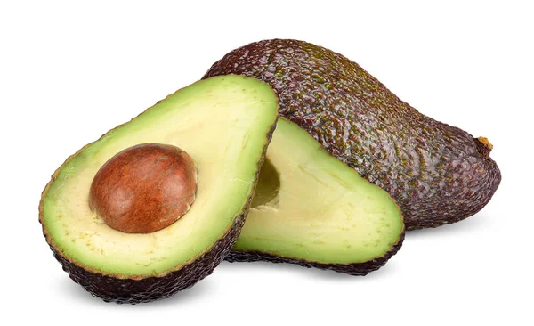 Avocado isolato sul percorso di ritaglio bianco — Foto Stock