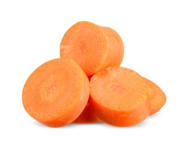 Beyaz kırpma yolu üzerinde izole havuç