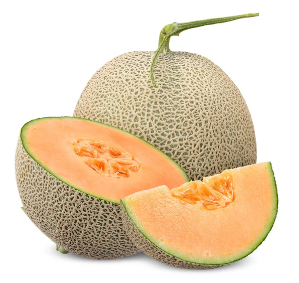 Melone isoliert mit Schneideweg — Stockfoto