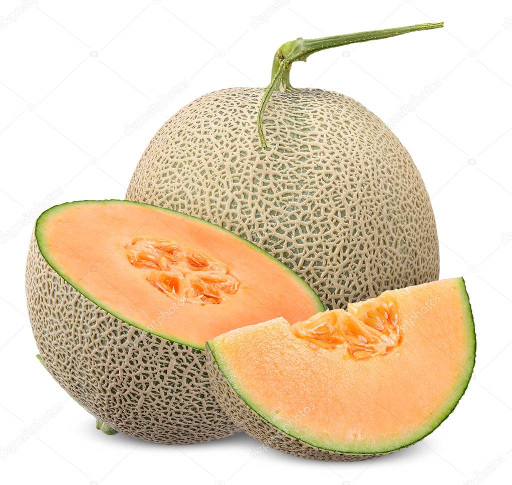 melon isolated with clipping path