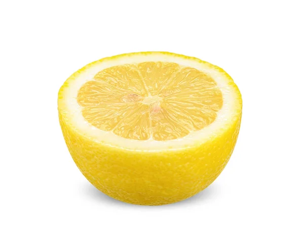 Limão isolado em branco com caminho de recorte — Fotografia de Stock