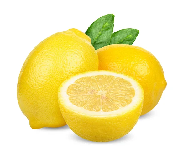 Limão isolado no caminho clipping branco — Fotografia de Stock