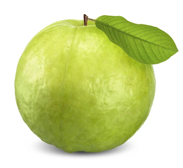 Guava Frukt Isolerad Vit Guava Klippning Väg — Stockfoto