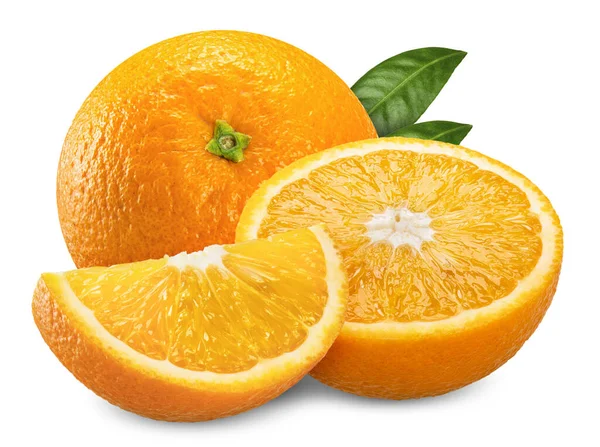 오렌지 열매와 반쪽짜리 오렌지색 놓는다 — 스톡 사진