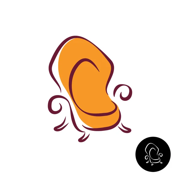 Símbolo de ilustração de silhueta de estilo elegante cadeira . — Vetor de Stock