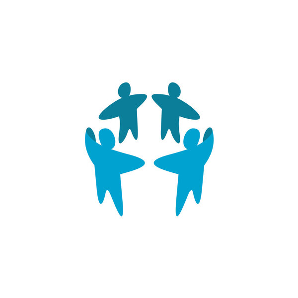 Шаблон логотипа командной работы
