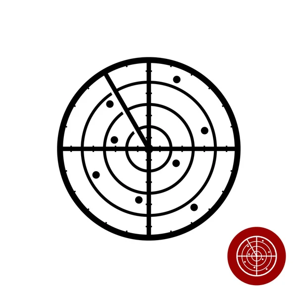 Simple Radar icon — Stock Vector