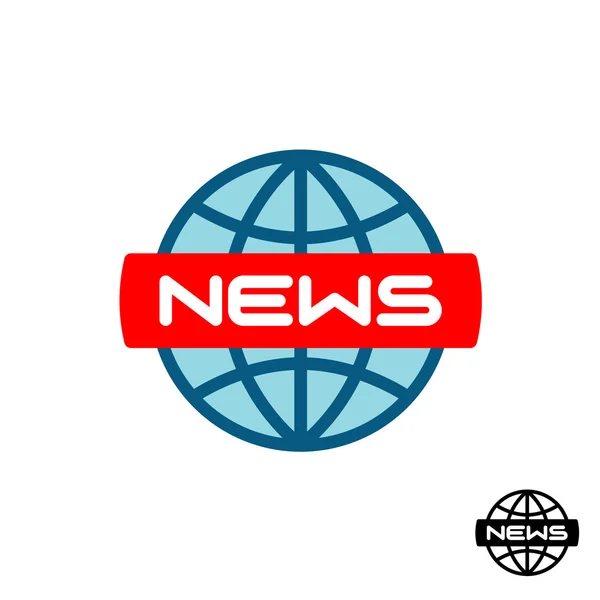 Nyheter global logotyp — Stock vektor