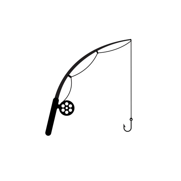 Download Fishing rod black silhouette. — Stock Vector © Kilroy ...