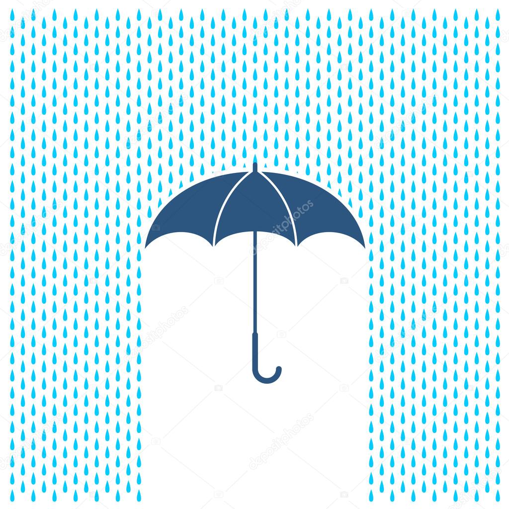 design of Umbrella with rain