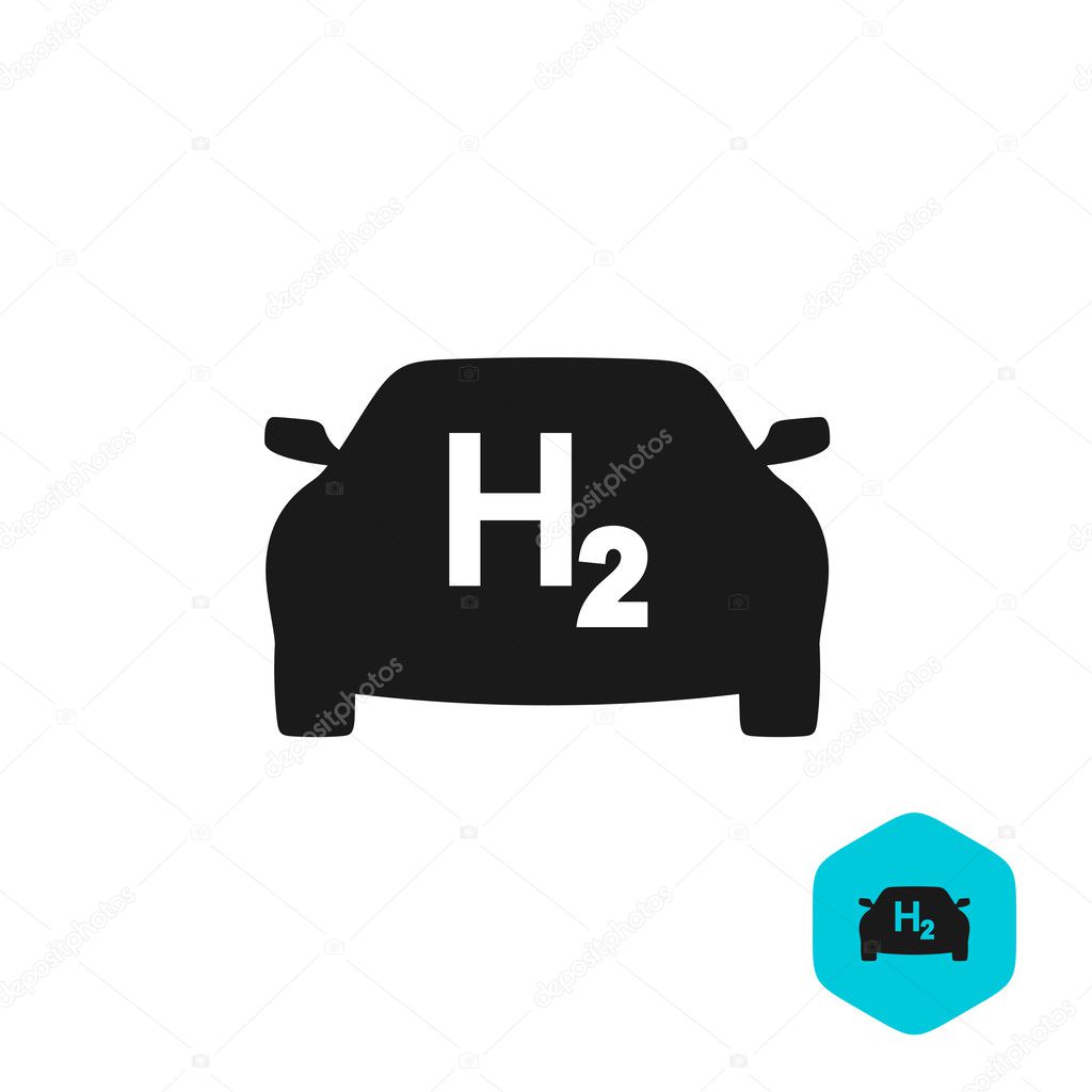 Hydrogen car icon