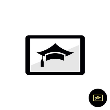 Öğretici, webinar, tablet PC'de kursu online öğrenme. Stajyer