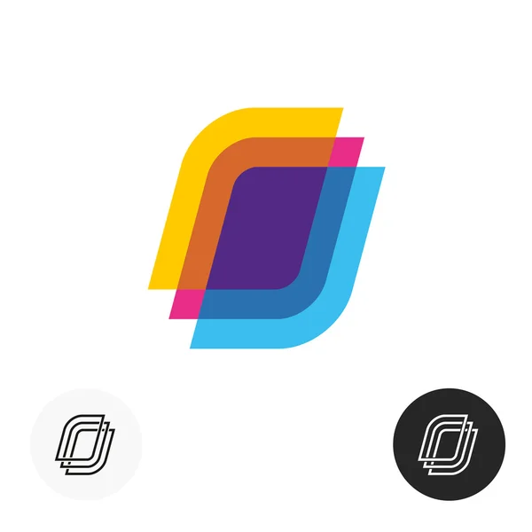 Kleurrijke papieren vellen logo — Stockvector