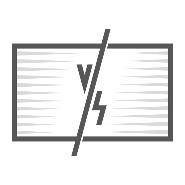 Versus boj osazovací rám — Stockový vektor