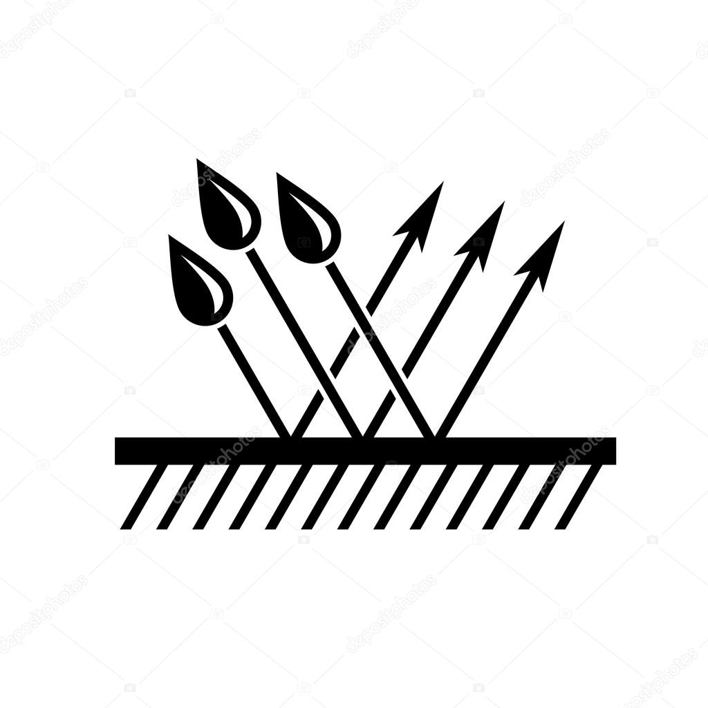 Vector illustration design of Waterproof symbol with water drops isolated on white background