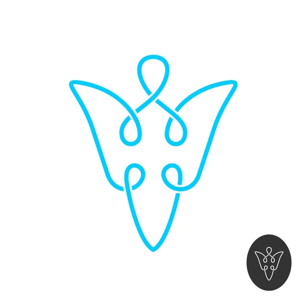 Flying angel logo icon — Stock Vector