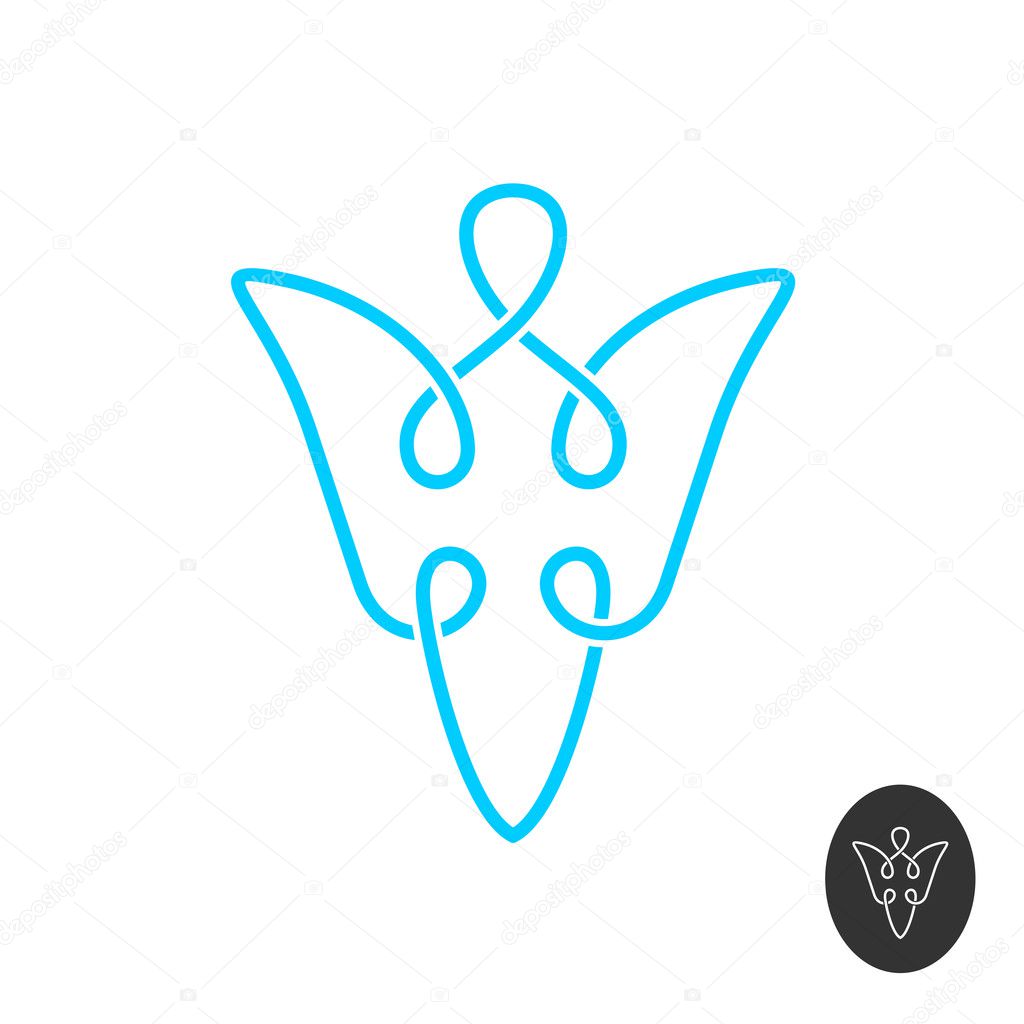 Flying angel logo icon