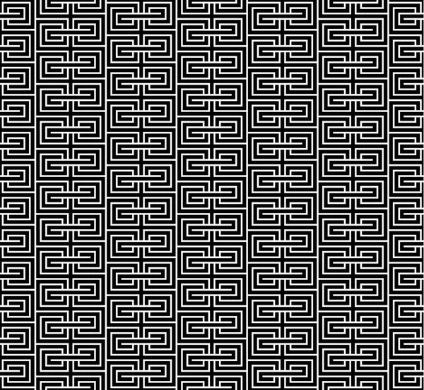 Spiral geometriska svart sömlös — Stock vektor